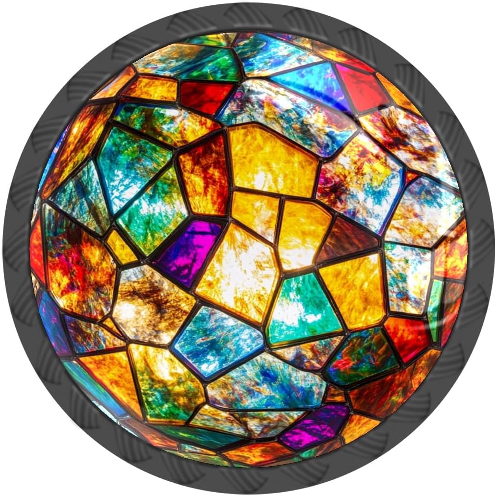 4 Pcs Drawer Knobs Vintage Colorful Stained Glass Knobs Pulls for Dressers Kitchen Cabinets Drawers Wardrobe Cupboard Furniture Hardware Handles