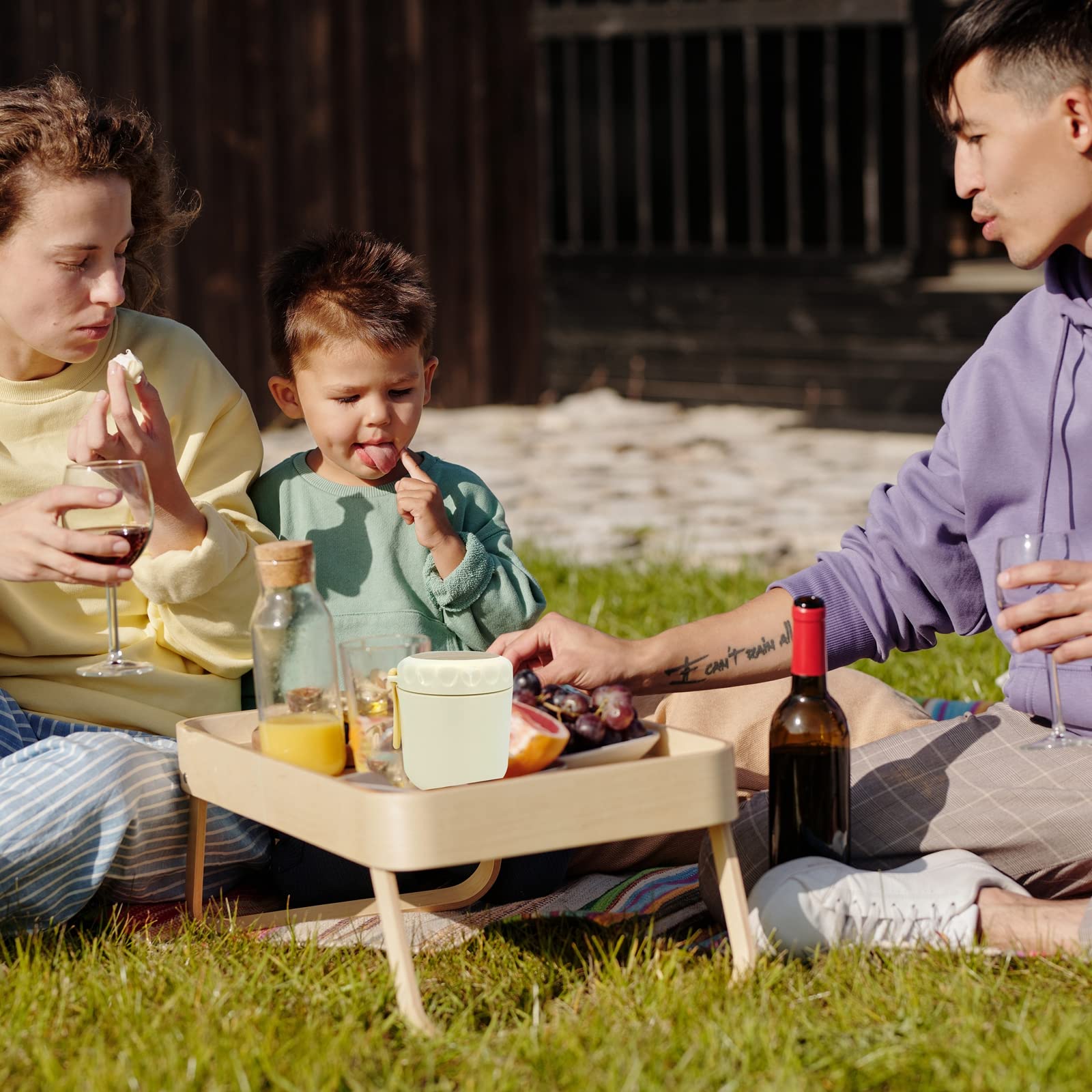 Thermos per alimenti per bambini, contenitore termico per alimenti caldi, contenitore isolato per zuppe per cibi caldi e freddi, thermos per bambini (acciaio inossidabile bianco)