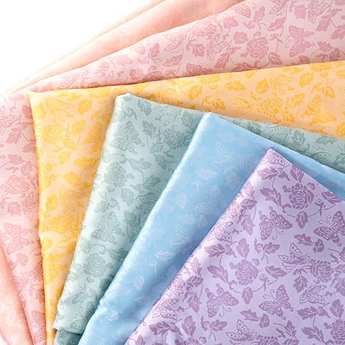 Vista 5 de BAWHO Mooie Zijdeachtige Satijnen Stof Pioen Bloem Unieke Vlinderpatronen Zachte Ademende Stof Voor Oude Kostuums Cheongsam