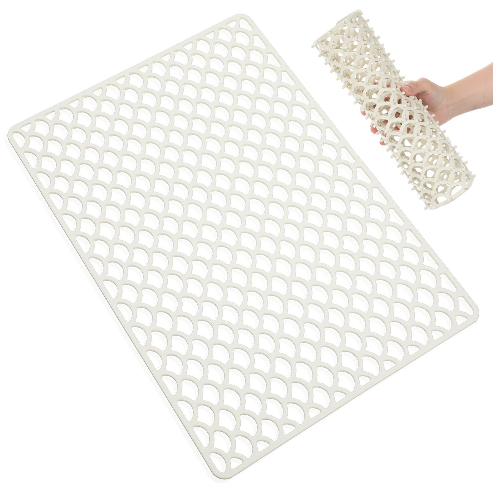 Protector de fregadero de silicona OUNONA de alta resistencia y acabado texturizado