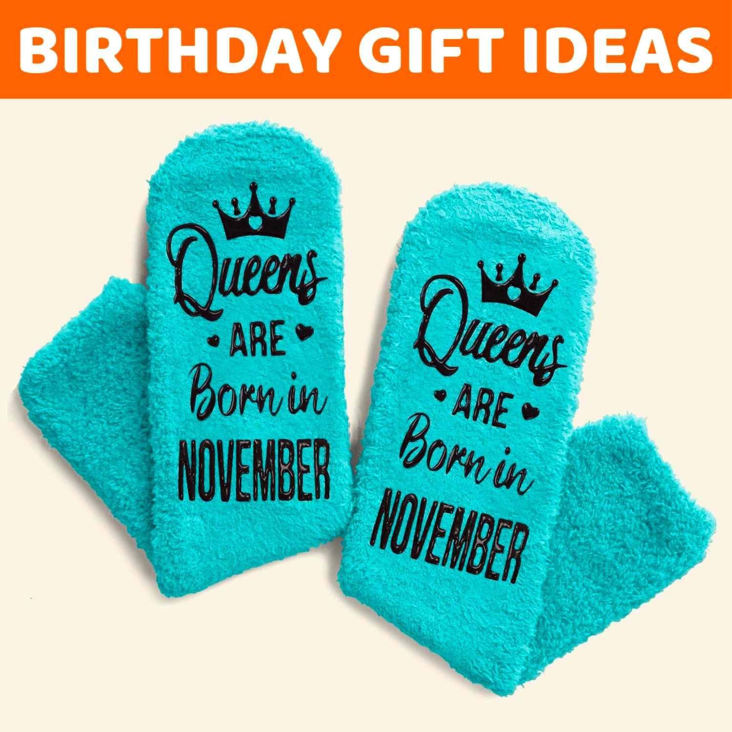 HAPPYPOP Women Queen Birth Month Socks - Month Birthday Gifts, Socks for Her Female in Green - Image 6