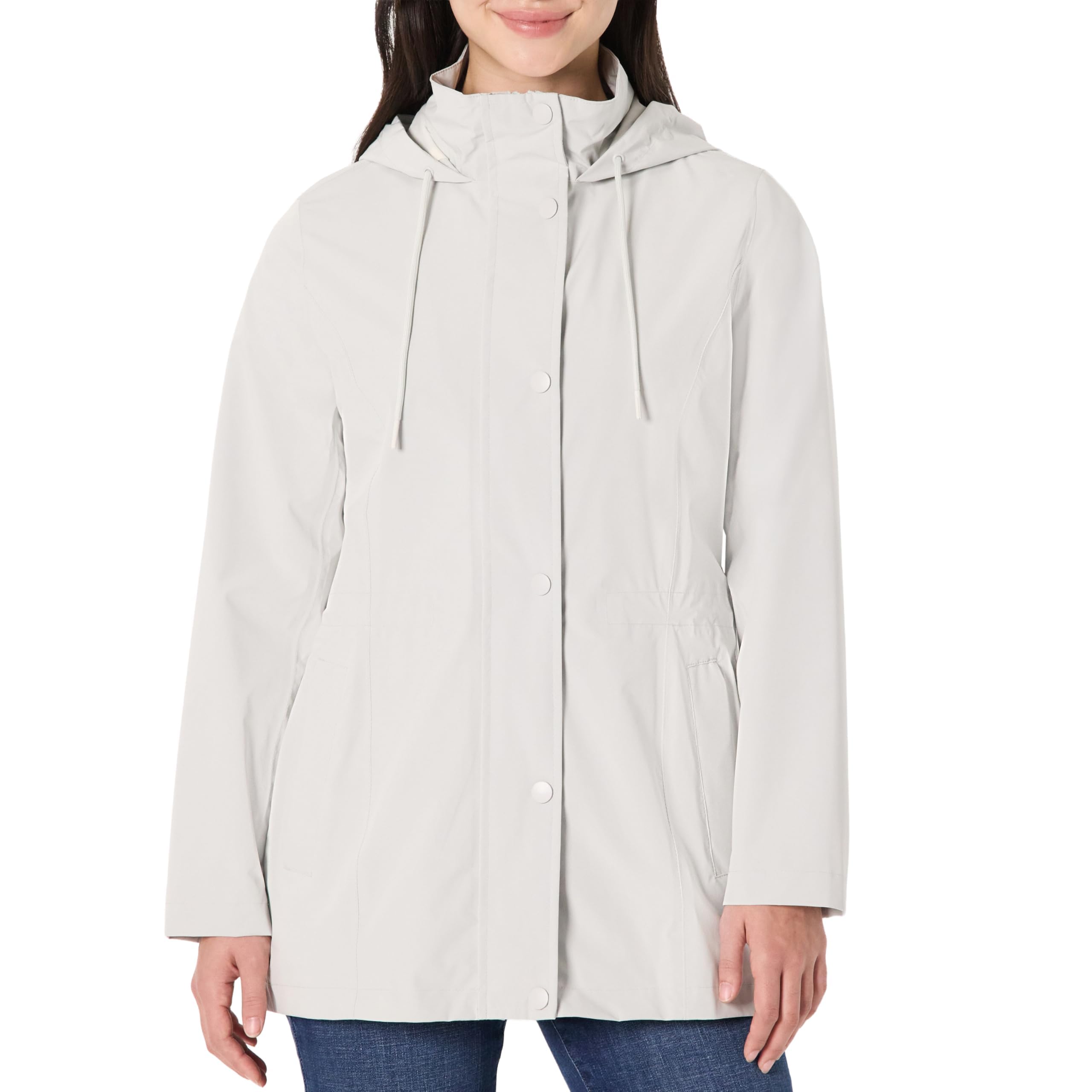 Amazon Essentials Women's Lightweight Waterproof Hooded Rain Jacket