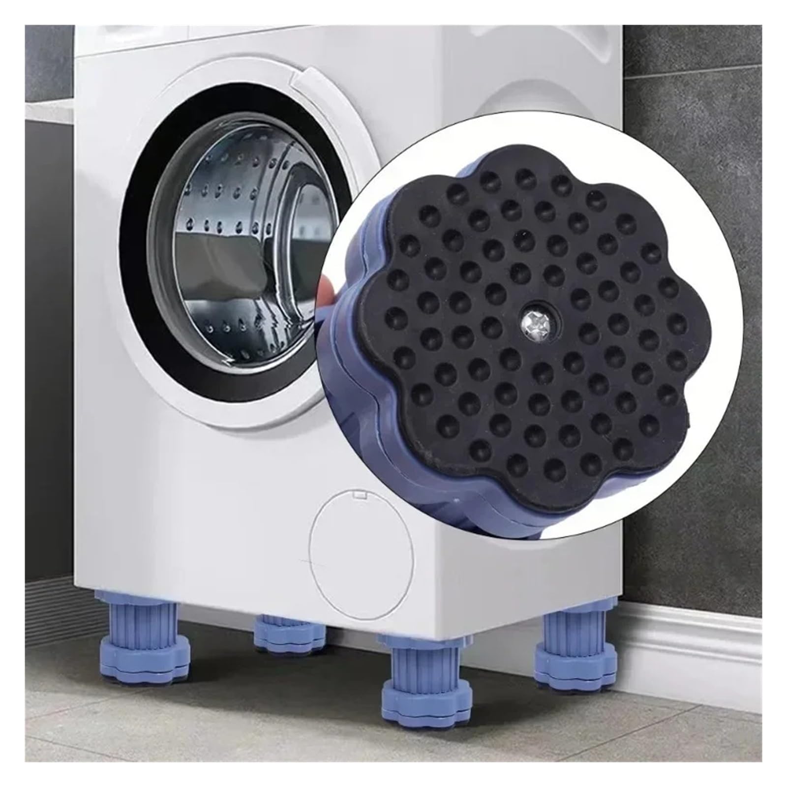 Almohadillas Universales Ajustables For Los Pies De La Lavadora, Base Antivibración For Refrigerador, Soportes De Soporte Fijos Antideslizantes(10PCS)