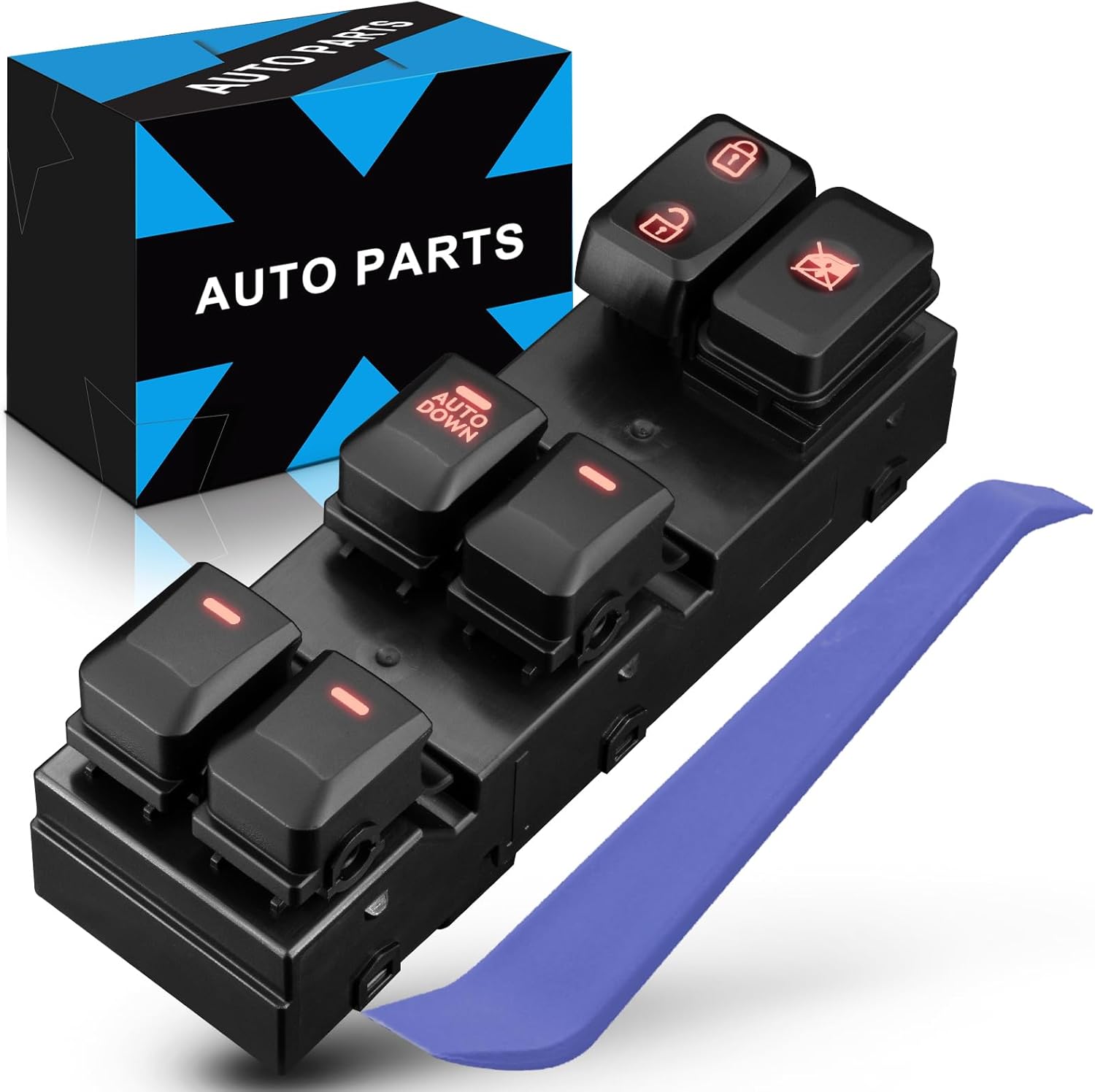 Upgraded 93570-3W000 Window Control Switch Front Left Driver Side for:-Kia for:-Sportage 2014 2015 2016 Power Window Switch, 935703W000 (1PC)