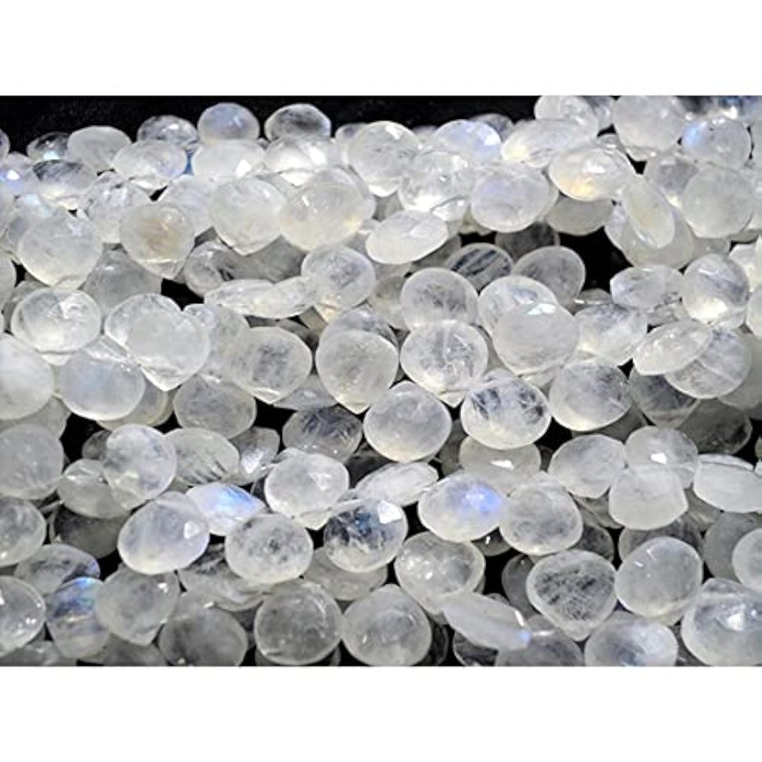 Pierre de lune arc-en-ciel facettée de qualité supérieure pour vos créations de bijoux uniques