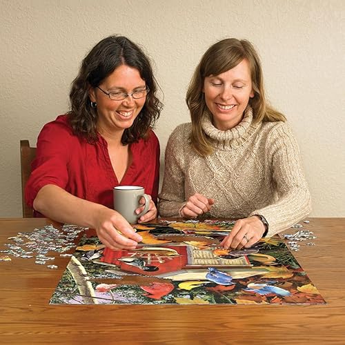 Cobble Hill 500 Piece Puzzle - Fall Birdhouse - Sample Poster Included