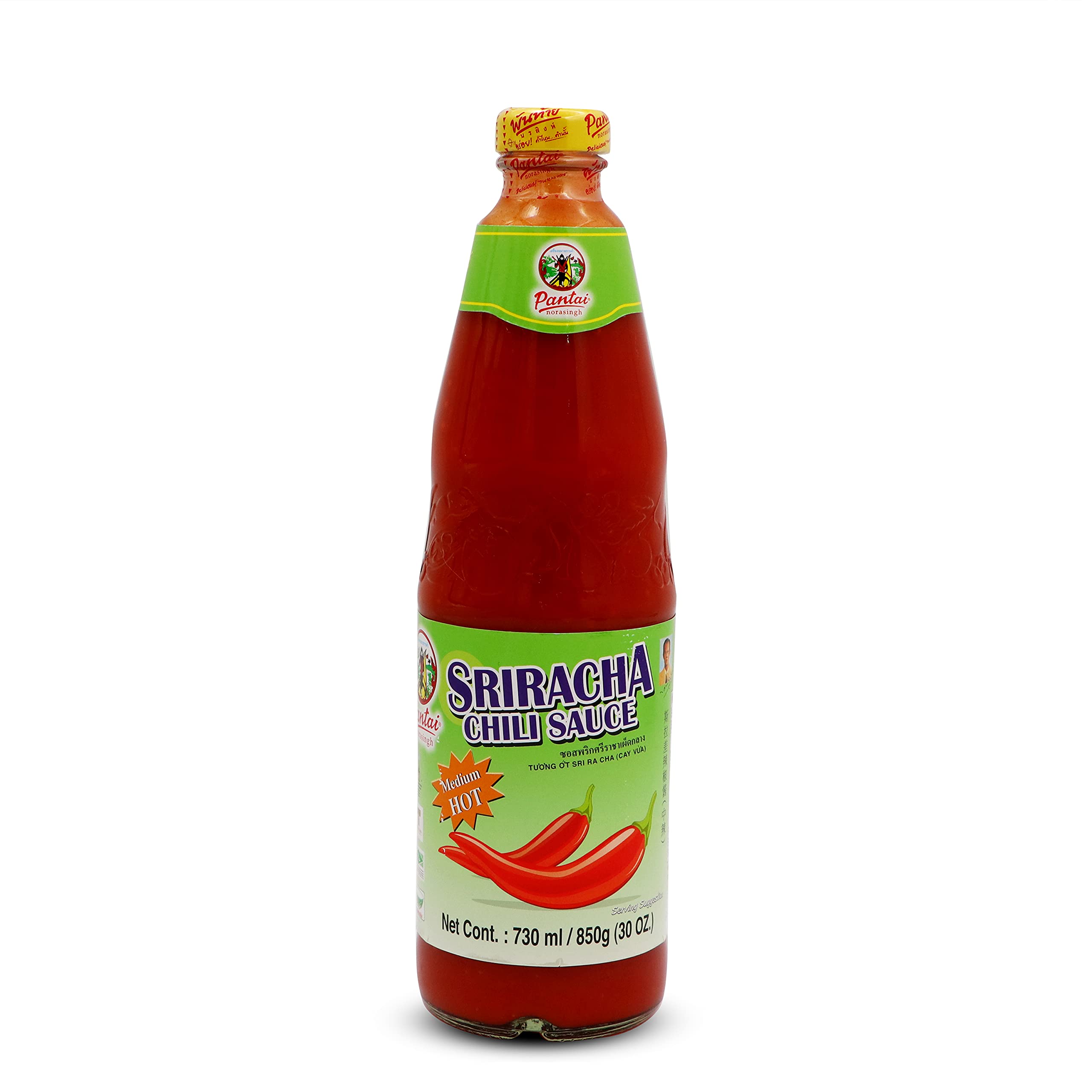 Zypermart Living Mindfully Pantai, Sriracha Chilli Sauce, Chilli Sauce, Taste Enhancer, Freshly Ground Chilli Pappers, Multi-Purpose use Sauce, Nice and spicy, 730 Grams