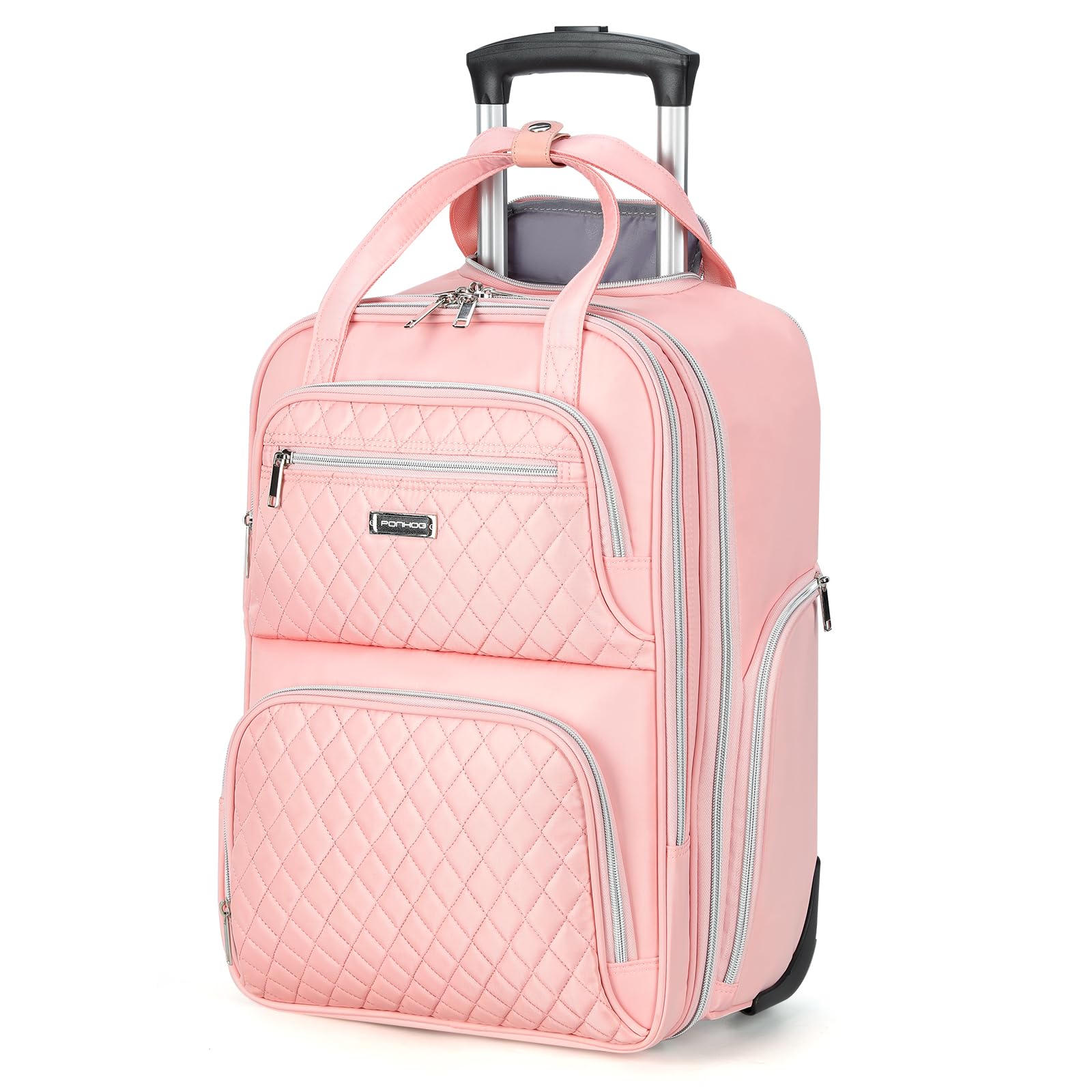 Ponhog Zaino Trolley Viaggio per PC Portatil da 15.6/16/17.3 Pollici, Zaino da Viaggio con Ruote Uomo e Donna, Zaino Trolley per Affari Università Viaggi Aereo
