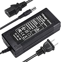 Vista 7 de Facmogu 48V 2A Power Supply Adapter, AC 100-240V to DC 48V 2A Transformer Interface 5.5x2.5mm & 5.5x2.1mm Plug, 96W Adapter US Plug for Stereo