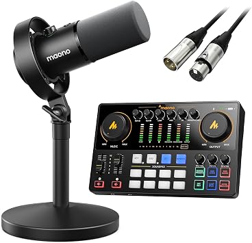MAONO Podcast Equipment Bundle-XLR USB Podcast Recording Mic kitPD300XT+E2 Gen2+XLR-180