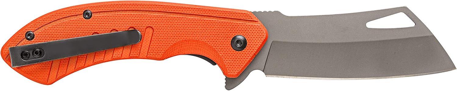 Smith's Rally Titanium Finish Cleaver Blade G10, blaze orange (51139)