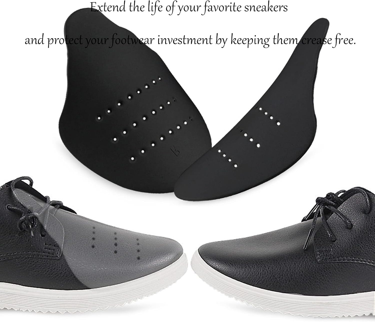 2 Pairs Shoes Crease Protector,Prevent Crease Shoe and Boot Toe Guards,Sneaker Shoe Last