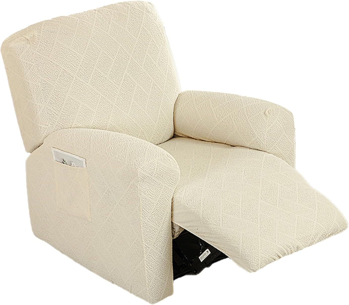 Recliner Chair Covers Elastic Recliner Cover Soft and Comfortable with Pockets Washable and not Easily Furniture Protector for Kids Pets