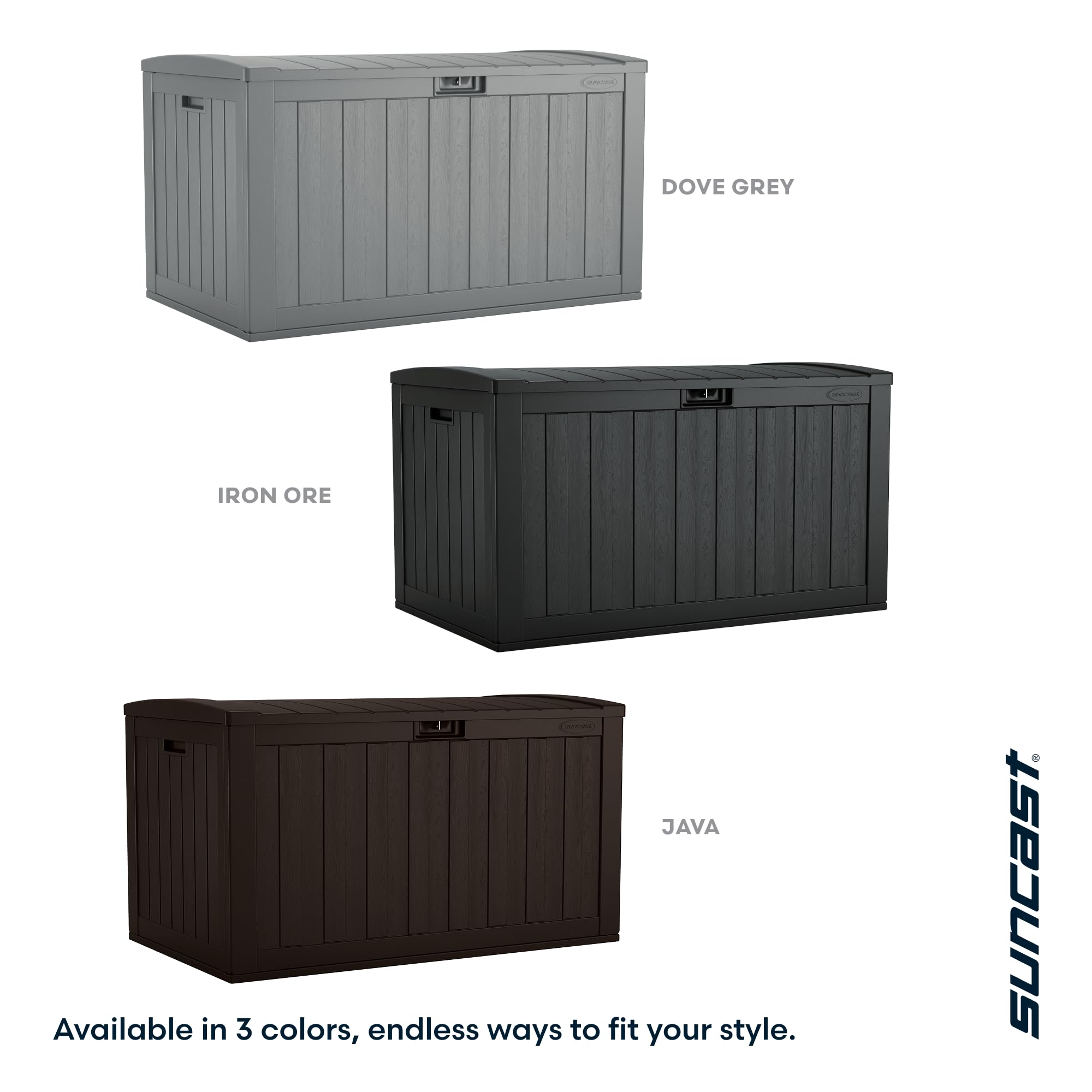 Amazon.com : Suncast 134-Gal. Resin Extra-Large Outdoor Patio Deck