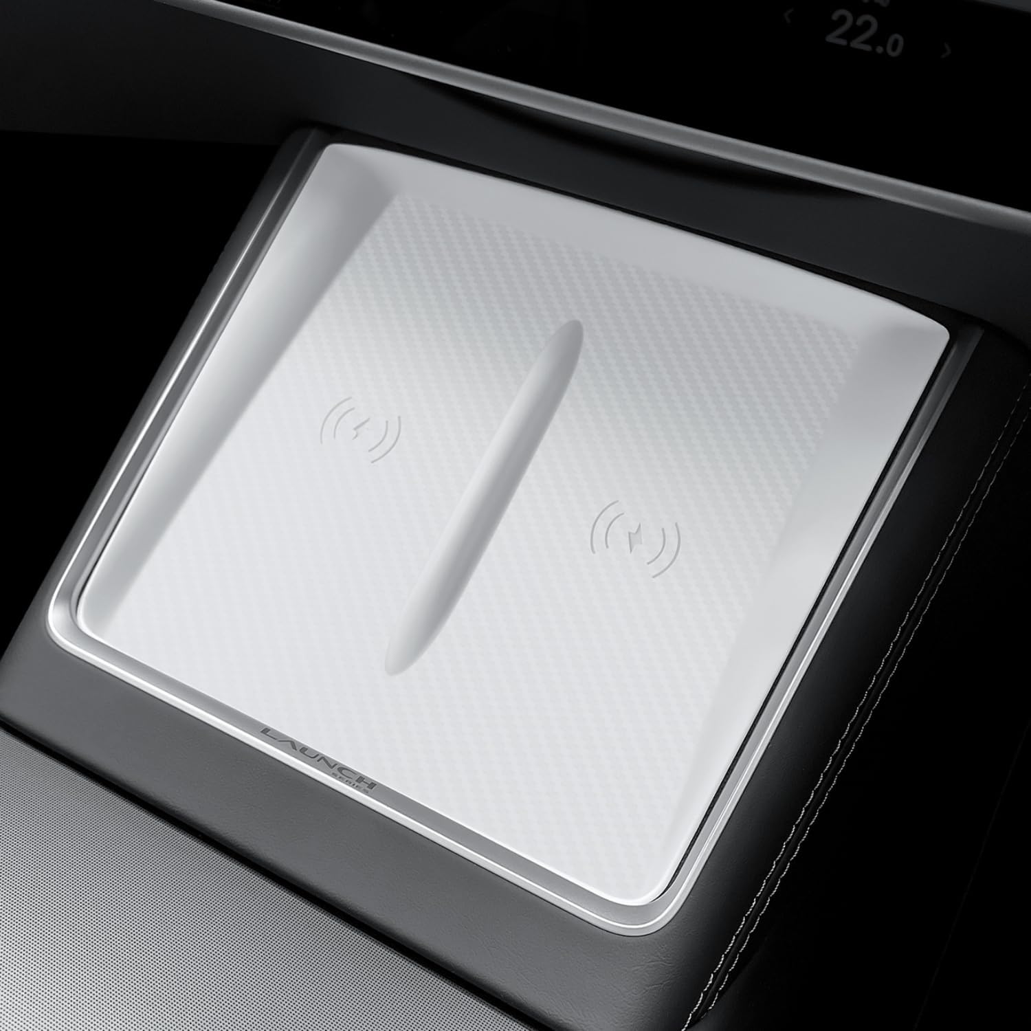 Center Center Wireless Charger Silicone Cover Designed for Tesla Model Y Juniper 2025-2026,Anti-Slip Silicone Mat for Model Y Juniper Center Console Black
