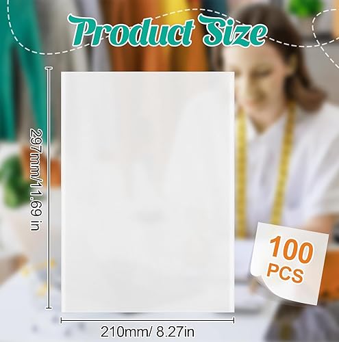 Miniatura 2 de Gueevin 100 piezas de papeles imprimibles para fundación, papeles en blanco, papel de patrón probado para impresora, quilter, fotocopiadoras,