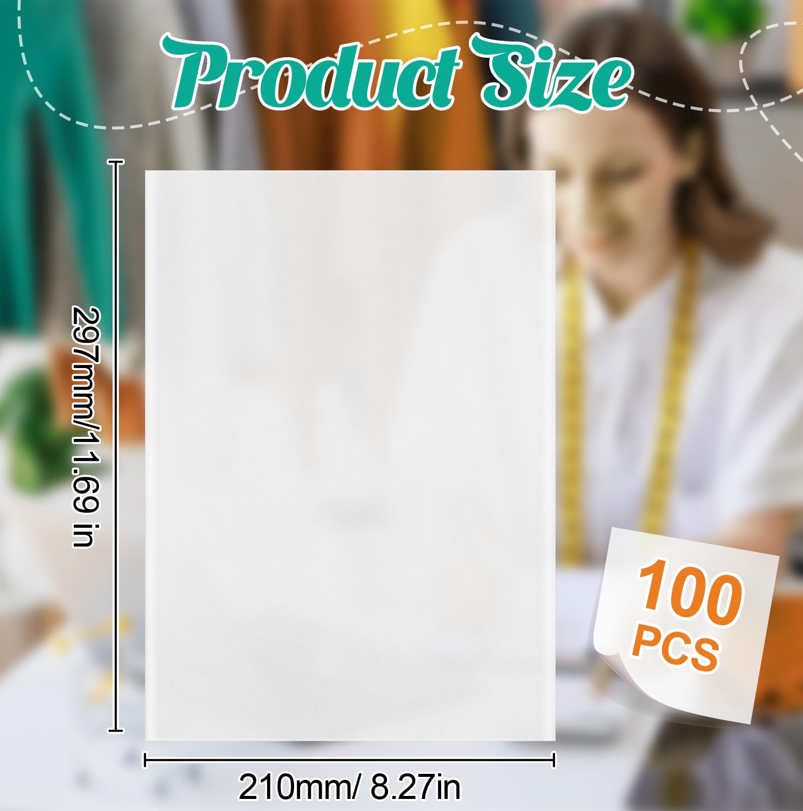 Gueevin 100 papeles imprimibles para fundación, papeles en blanco, papel de patrón probado para impresora, colcha, fotocopiadoras, patrones de costura, suministros