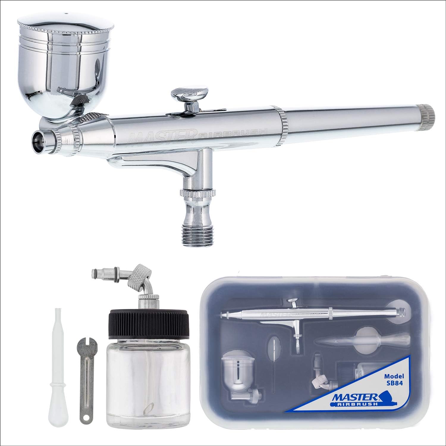 Premium Dual Action Airbrush Kit Craft Nail Art New SIL