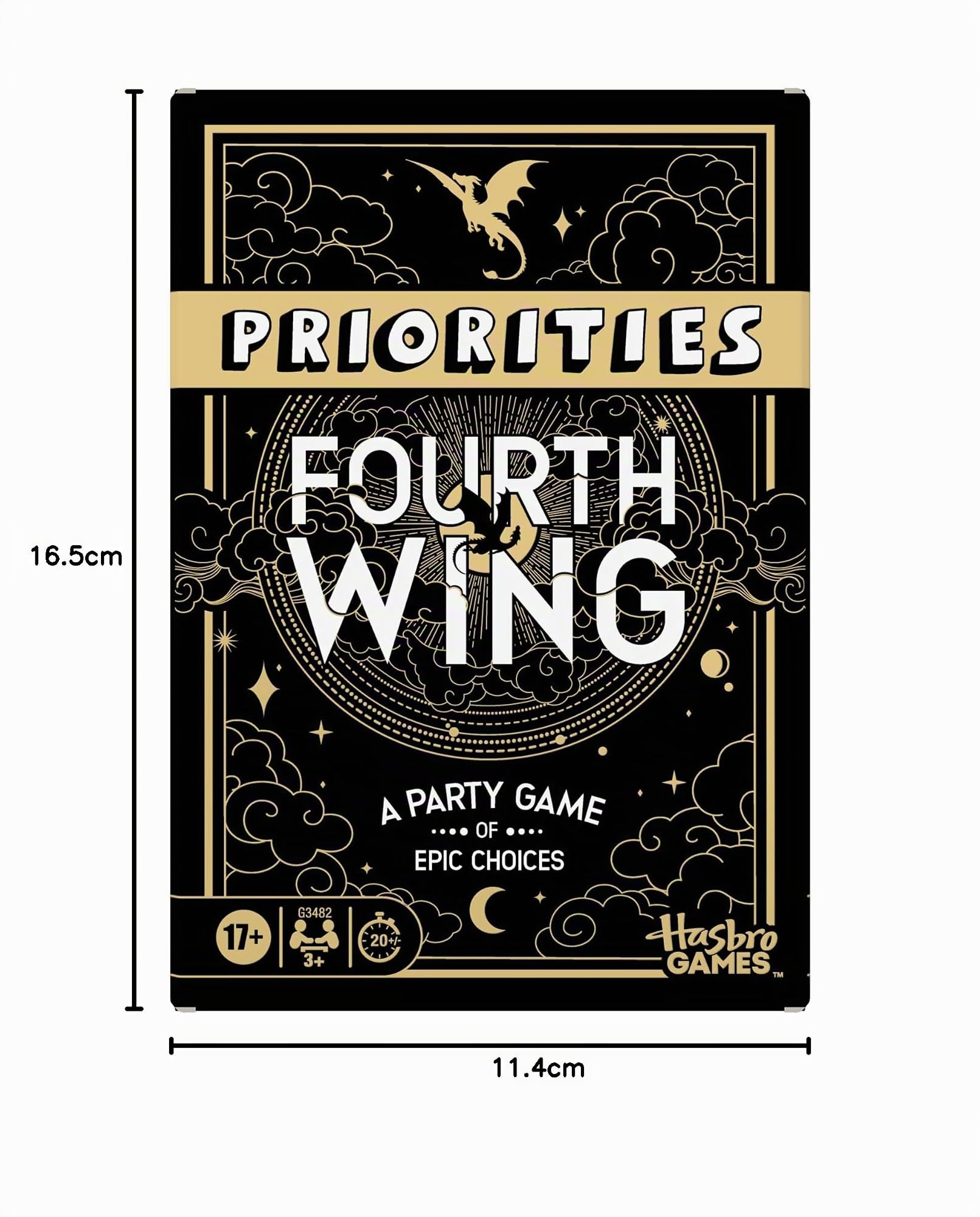 Hasbro Gaming Gioco Priorities Fourth Wing Edition | Gioco per feste con licenza ufficiale ispirato alla serie Empyrean | Età 17+ | 3+ Giocatori | 20 minuti.