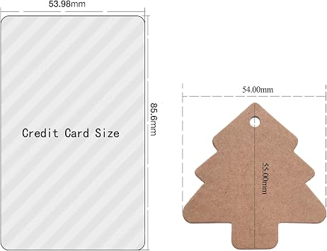 Christmas 100pcs Brown Kraft Paper Christmas Tree Gift Tags with String