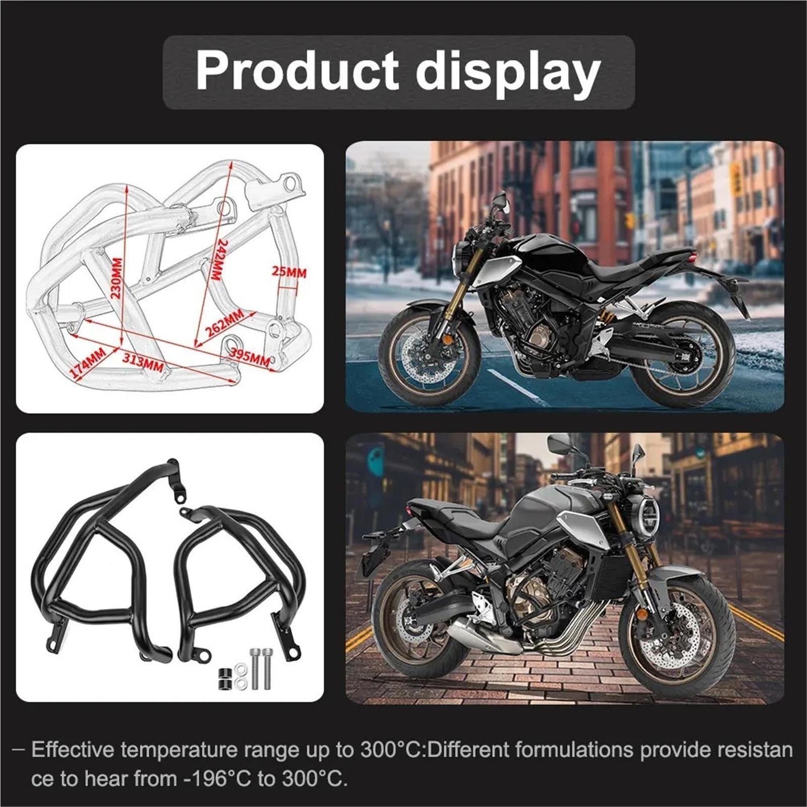 para CB650R 2019-2023 Protector De Barra Choque Motor Motocicleta