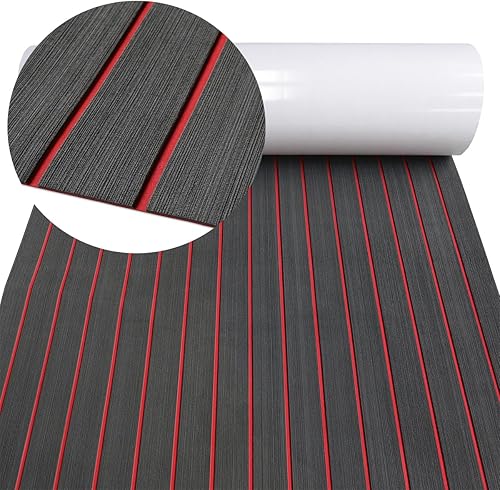 Miniatura 23 de Alfombra de espuma EVA para cubierta de 94 x 45/35/16 de teca sintética, antideslizante, autoadhesiva, tapete de espuma para lanchas de motor