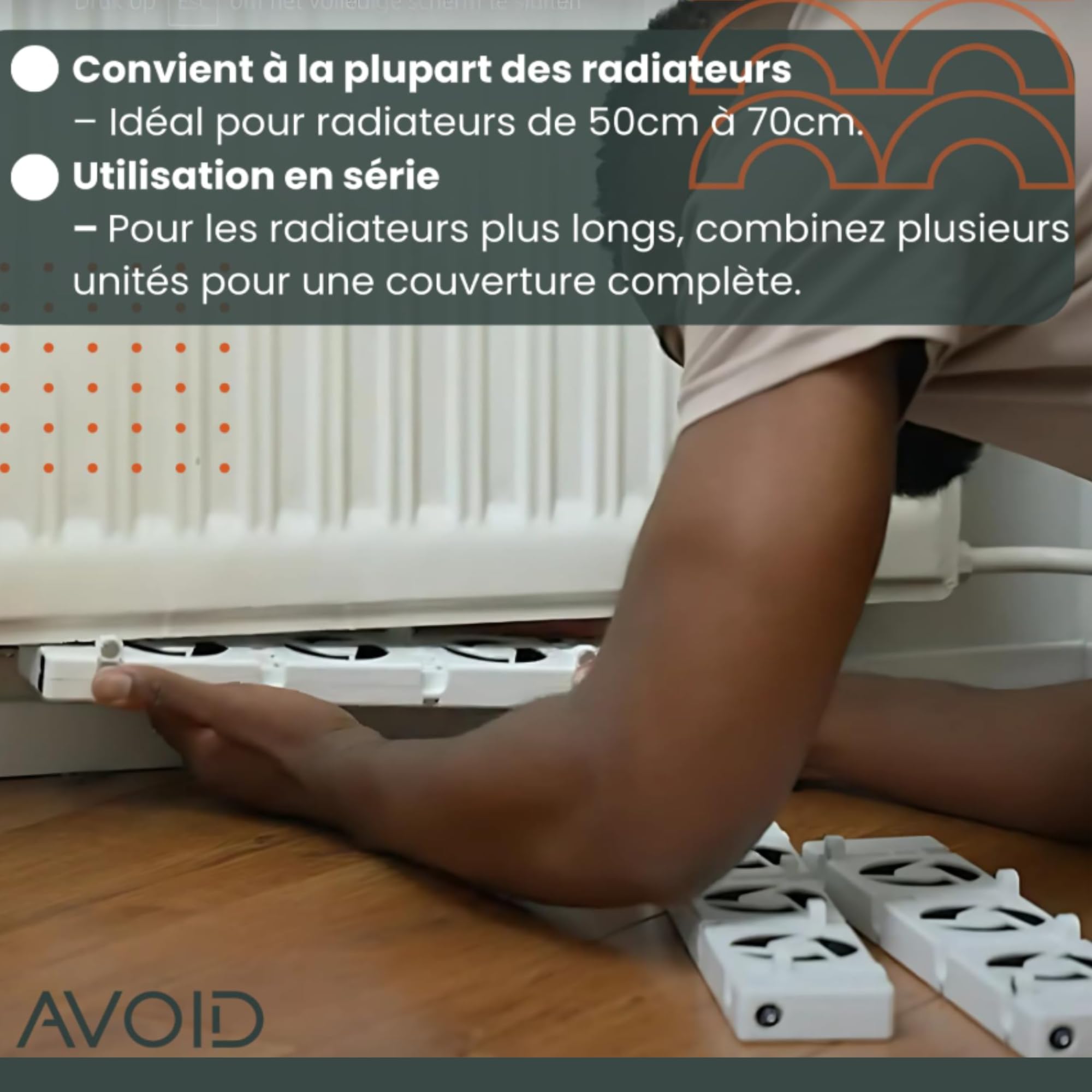 AVOID Ventilateur Radiateur Lot de 1 Avec Thermostat Inclus - Ventilateur pour Radiateur Chauffage et Climatisation - Produit fiable et durable pour la maison et la cuisine