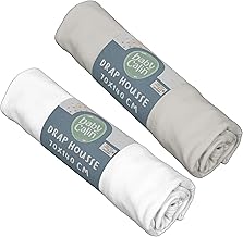 Lot de 2 draps housse Blanc/Gris Babycalin- 70x140 cm
