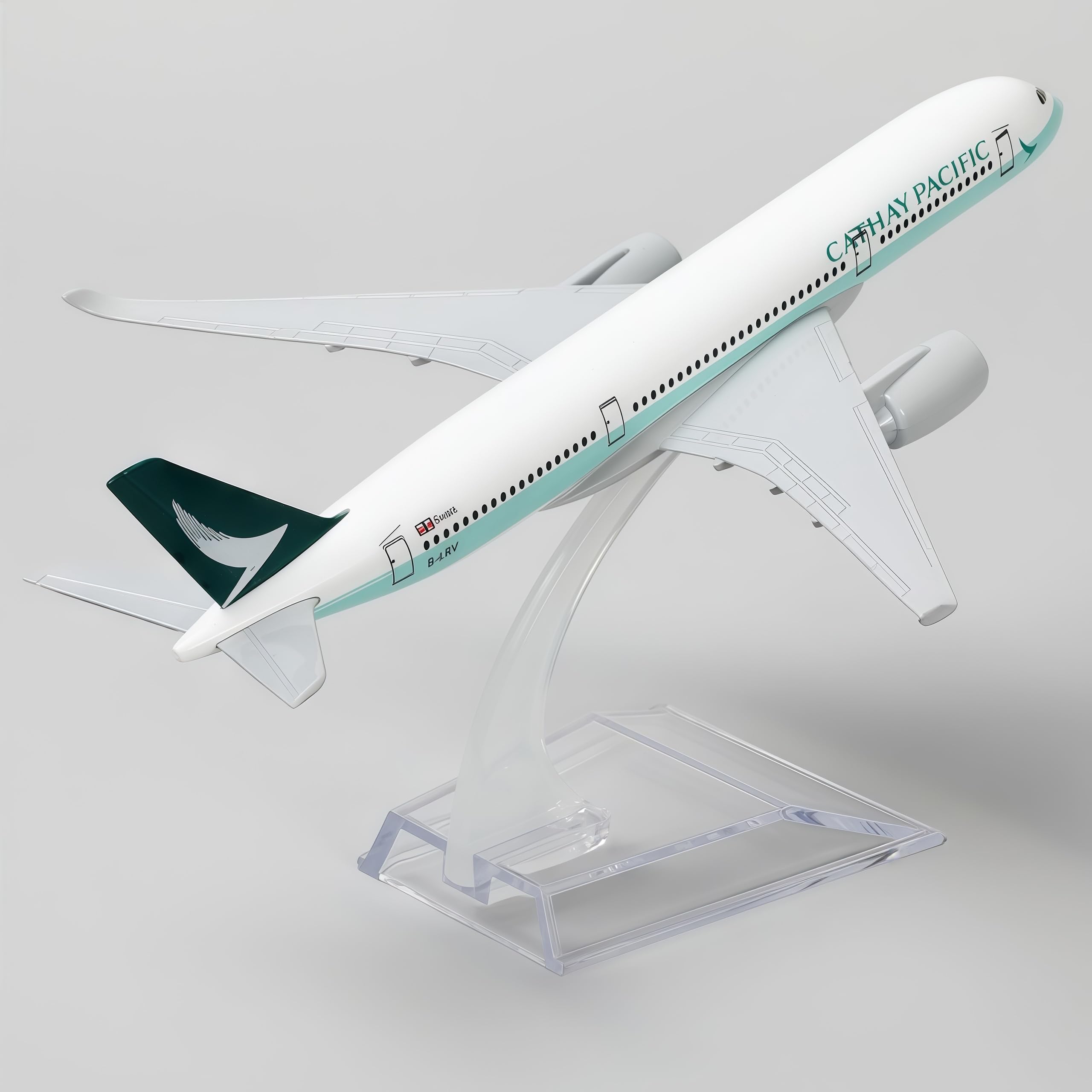 LGSRSNXHTX 16cm Model Plane 1/400 Diecast Metal Airplane Model Cathay Pacific A350 with Stand Aircraft Collectible for Aviation Enthusiasts,Desktop Decor Gift for Adult