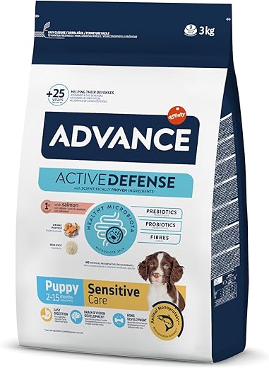 Advance – Pienso para perros cachorros Advance Sensitive salmón y arroz. 3 Kg