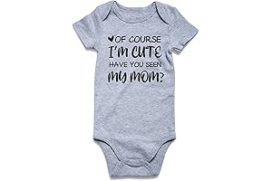 UNIFACO Unisex Baby Funny Saying Outfit Short and Long Sleeve Bodysuits Romper 0-18M