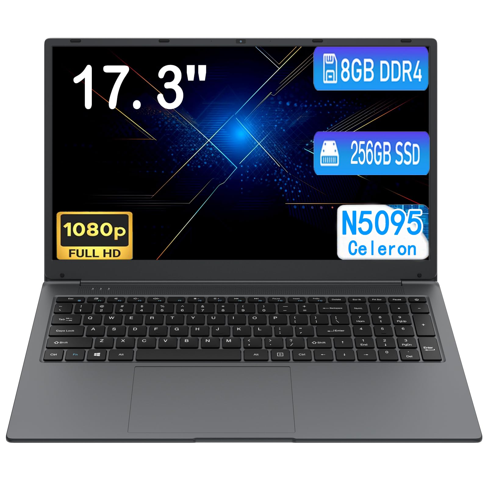 Amazon.com: MTWZMM 17 inch Laptop, 8GB RAM 256 SSD, 17.3 inch FHD