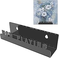 Vista 7 de Boloyo Wall Mount Now Playing - Soporte para discos de vinilo, estante de almacenamiento de discos de vinilo acrílico, soporte de exhibición