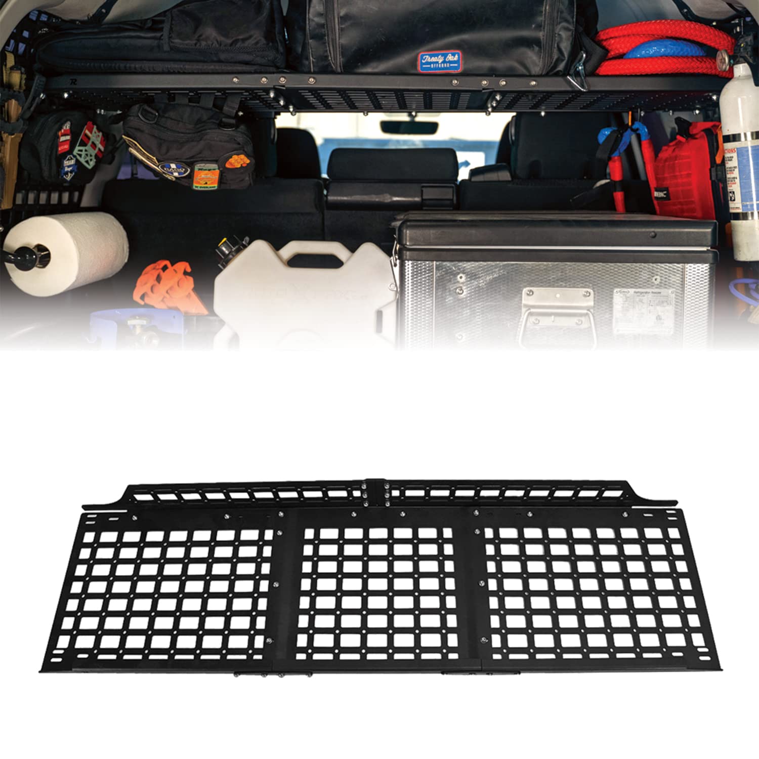 Rago Fabrication Molle Storage Panel Shelf for 2010-2024 Toyota 4Runner 5th Gen | Made in The USA | SUV Cargo Storage Solutions