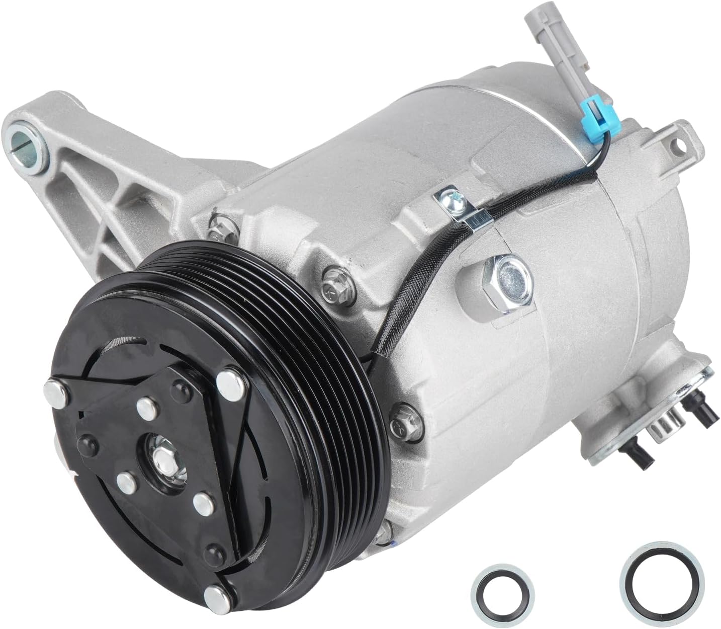 AC Compressor with A/C Clutch Fit for Pontiac G6 3.9L 2006, for Chevrolet Impala 3.5L 3.9L 2006-2011, Monte Carlo 3.5L 2006 2007, Malibu & Monte Carlo 3.9 2006, Replaces CO 21471LC