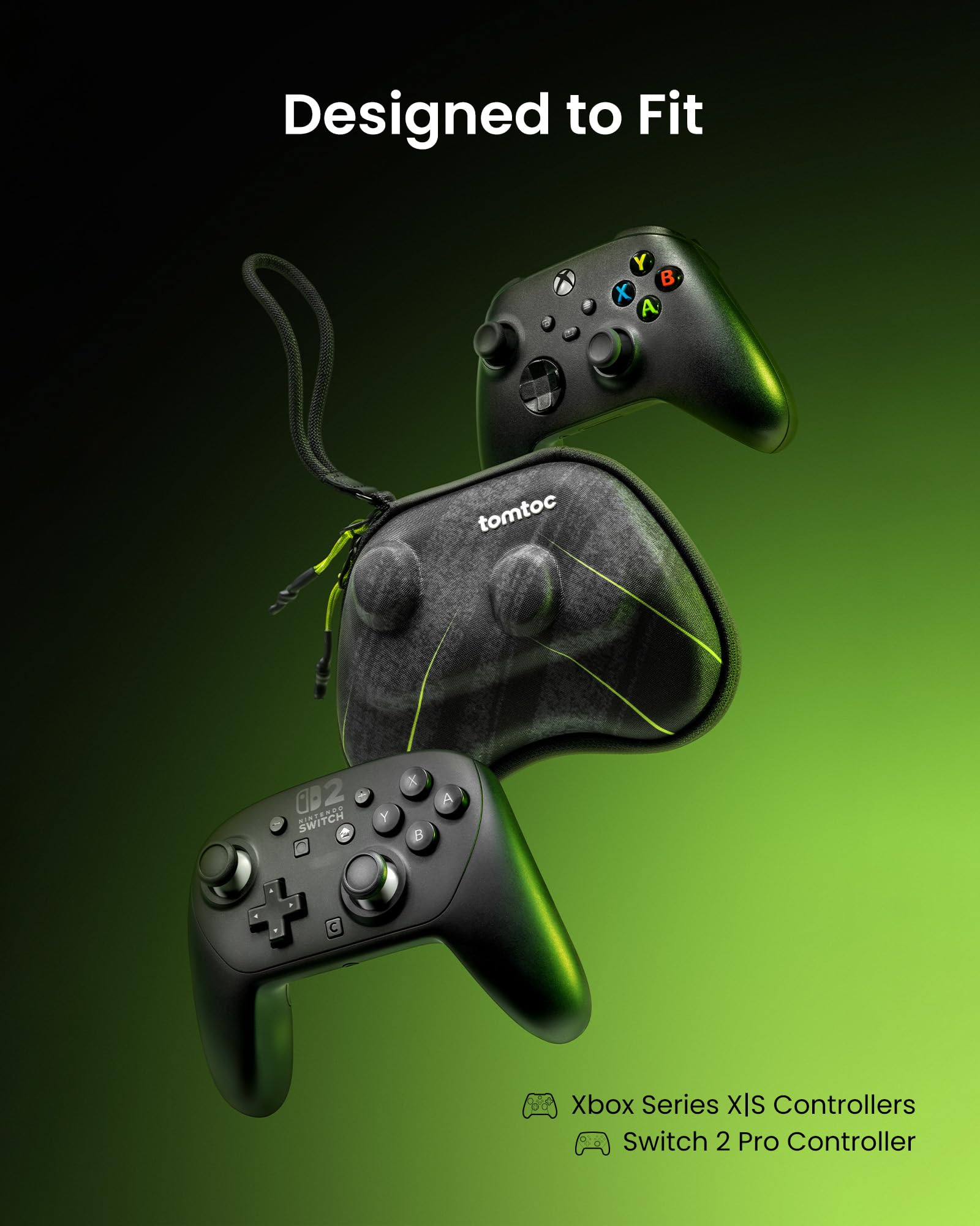 tomtoc twarde etui na kontrolery Switch 2 Pro / Xbox Series X|S, przenośna