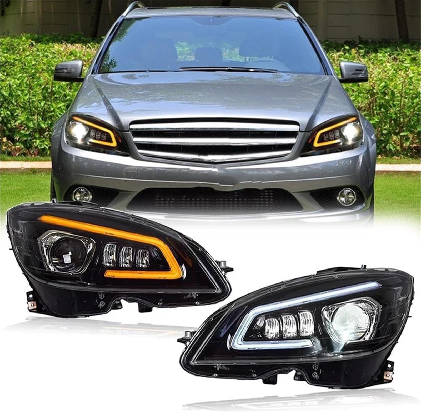 Générique Ampoules de voiture à économie d'énergie Phares LED pour Benz pour Classe C W204 C200 C260 C63 2007-2011