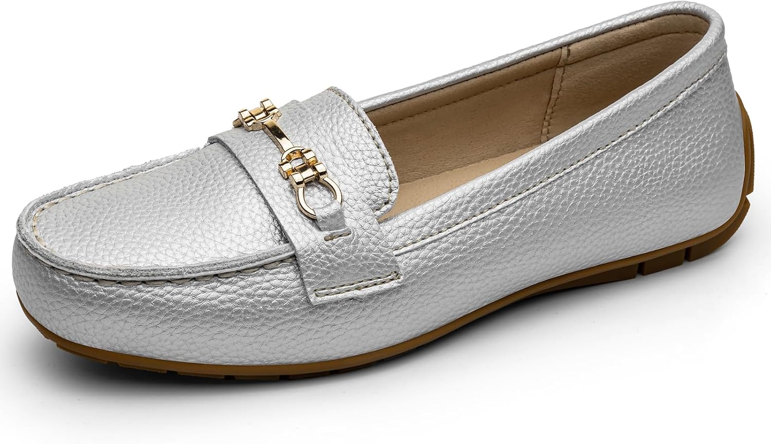 Loafers for Women Comfort Leather Loafers Cute Slip On Business Casual Dress Shoes Lightweight Work Flats Driving Mocs Walking Shoes for Women - Image 3