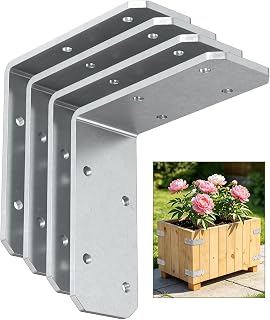 3"x3"x1.2" L Brackets for Wood, 150LB, Galvanized 4 Pack