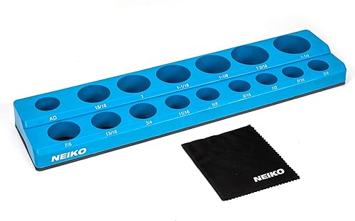 NEIKO 03976A - Soporte magnético para enchufes unidad de 12 pulgadas SAE de 38 a 1516 pulgadas bandeja de enchufes poco profundos y poco profundos
