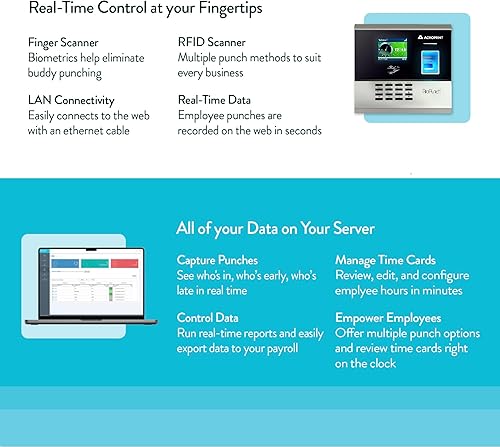 Miniatura 9 de Acroprint ProPunch Time Clock (sin tarifa mensual) - MX200