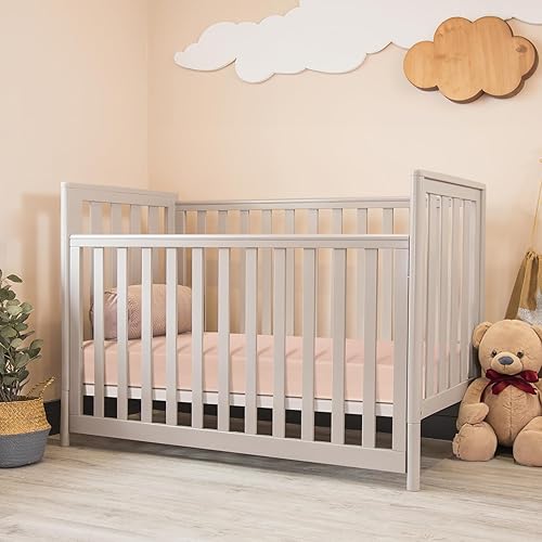 Miniatura 4 de Sábana bajera para cuna, 100% algodón orgánico, para colchones estándar de cuna y niños pequeños, de 28 x 52 pulgadas, suave y transpirable, niebla