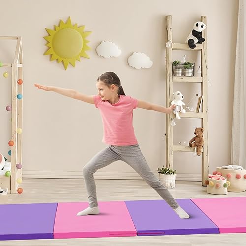 Miniatura 5 de ZENOVA Colchoneta de gimnasia 6'x3'x2''/4'x8'x2'' Colchoneta de ejercicio Colchoneta de gimnasio para aeróbicos en casa Entrenamiento Colchoneta 3.6