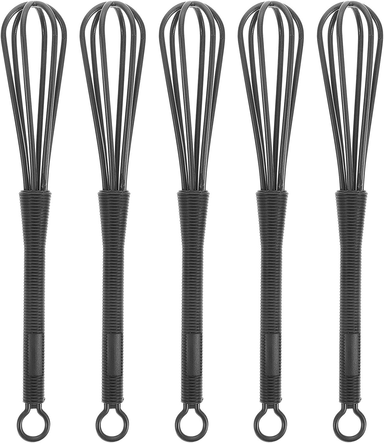 Toyvian 5 Pcs Mini Whisks for Hair Dye Color Mixing, Balloon Salon Barber Hairdressing Hair Color Dye Cream Kitchen, Mixer Tool for Blending, Whisking, Beating And Stirring，6. 7 X 0. 9 In