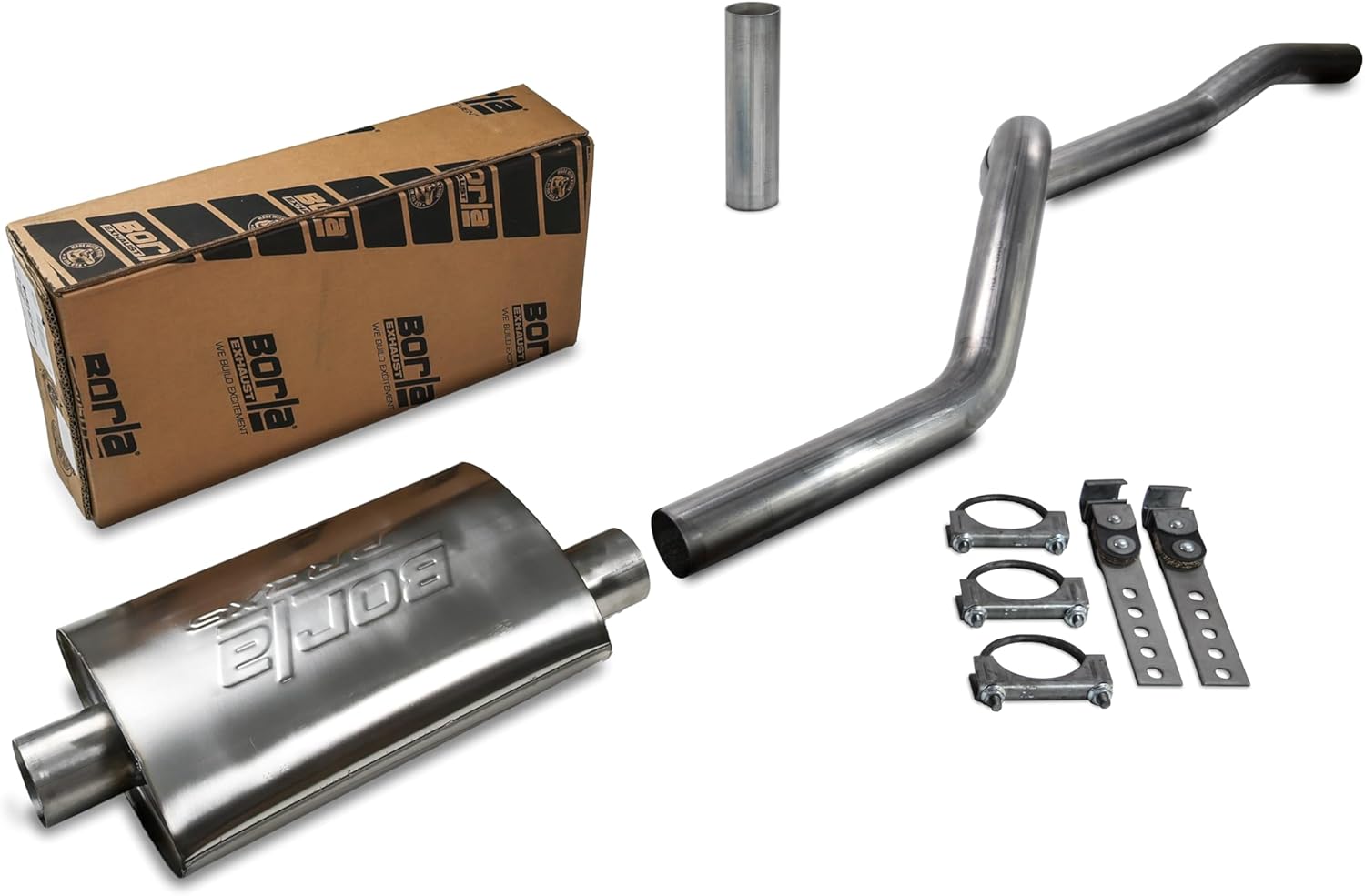 84-01 Jeep Cherokee XJ 4.0L 2.5" Aluminized Exhaust Kit Borla Stainless Muffler