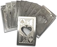 Vista 11 de Abrebotellas de metal de acero inoxidable plateado con patrón grabado (estilo K, 1PCS)