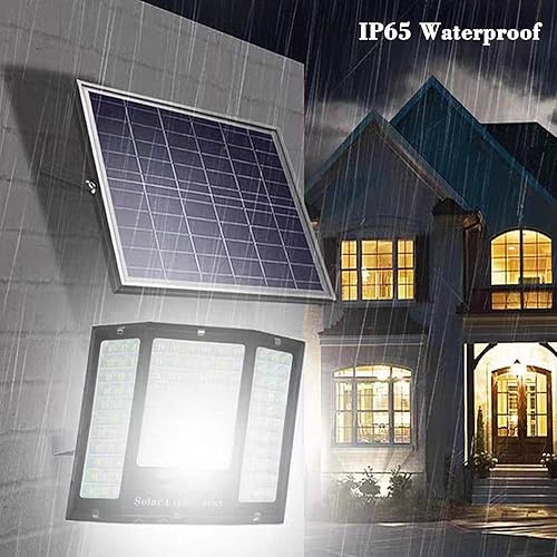 Miniatura 6 de Eupterosaur 350 W 17 pulgadas luces solares LED superbrillantes para exteriores, impermeables, luz de calle solar del atardecer al amanecer, luces