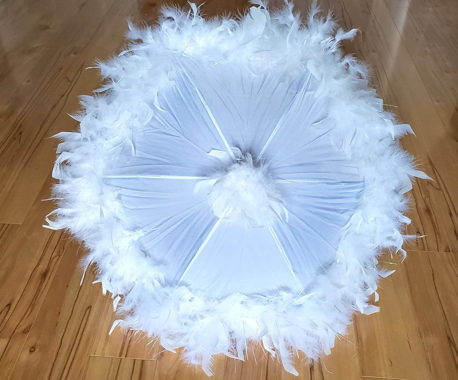 White Second Line Umbrella Parasol- New Orleans Wedding
