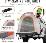 VEVOR Tente de camion de ramassage, Tente pour camion de 5,0-6.7ft pour le camping, étanche PU2000mm 2-3 personnes lit de camion de couchage Tente avec double couche de conception, pour le camping Voyage activités en plein air