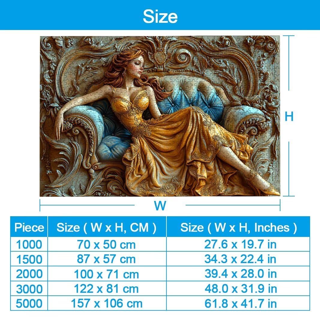 Puzzle 1000 Piezas, Puzzle Mujer de Madera para Adultos, Regalos -2638